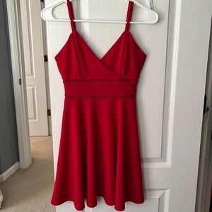 JUN IVY from Francesca’s red formal skater dress; Size small